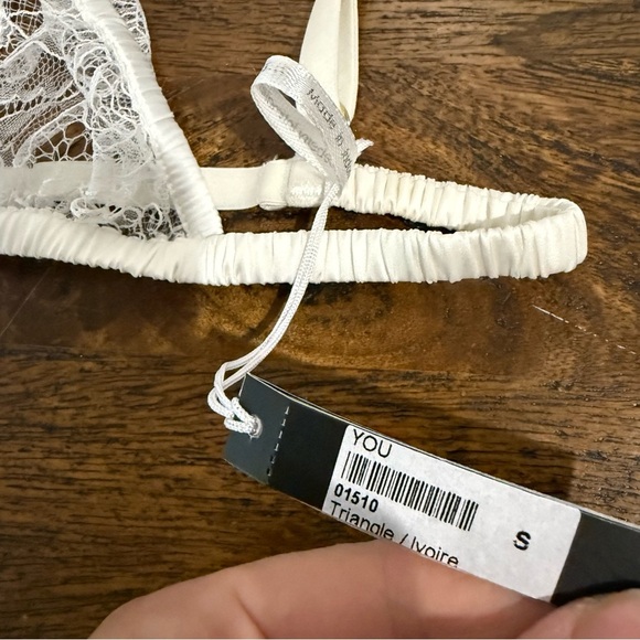 NWT Gooseberry Intimate Triangle Ivory Lingerie Lace Top Bra - Picture 6 of 7